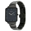 Titan Edge Quad Quartz Analog Blue Dial With Grey Stainless Steel Strap Watch For Men