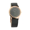 Titan Edge Quartz Anthracite Dial Leather Strap Watch for Men - Image 2