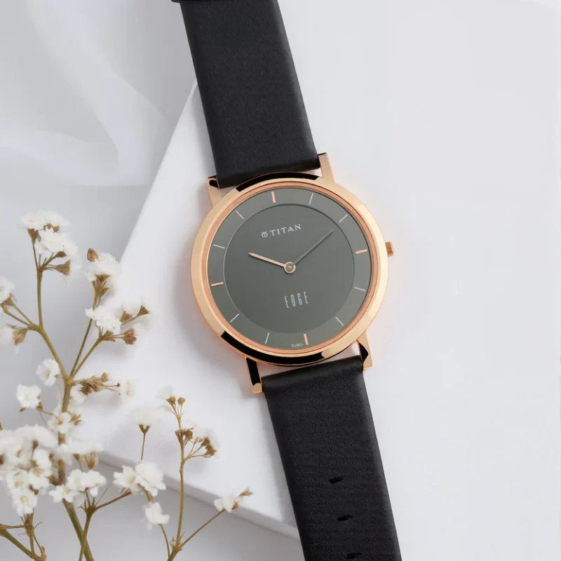 Titan Edge quartz watch with sapphire crystal and a 3.6 mm slim case