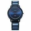 Titan Edge Melange Slim Steel & Ceramic Strap Blue Dial Analog Watch For Men