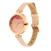 Titan Raga Pastel Pink Dial Beige Leather Strap Analog Watch for Women - Image 3