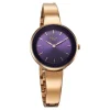 Titan Raga Showstopper Quartz Analog Purple Round Dial Rose Gold Metal Strap Watch For Women - Image 2