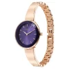 Titan Raga Showstopper Quartz Analog Purple Round Dial Rose Gold Metal Strap Watch For Women - Image 3