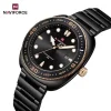 NaviForce NF9250 Men’s Business Simple Dial Date Dispaly Luminous Analog Watch – Brown/Black