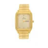 Titan Quartz Analog with Day and Date Champagne Dial Stainless Steel Strap Watch for Men