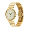 Edge Metal Yellow Dial Stainless Steel Strap Watch Men - Image 3