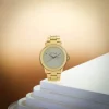 Titan Analog with Day and Date Quartz Champagne Dial Metal Round Stainless Steel Strap watch for Men