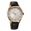 Titan Neo Economy Quartz Analog with Date Silver Dial Black Leather Strap Watch For Men