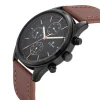 Titan Quartz Multifunction Black Dial Leather Strap Watch for Men 1805NL01 - Image 2
