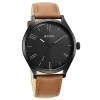 Titan Quartz Analog Black Dial Leather Strap Watch for Men