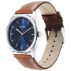 Titan Quartz Analog Blue Dial Leather Strap Watch for Men - Image 2