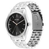 Titan Quartz Analog Black Dial Stainless Steel Strap Watch for Men - Image 2