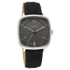 Titan Neo Curve Quartz Analog Anthracite Dial Black Leather Strap Watch for Men - Image 2