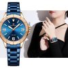 NaviForce NF5022 Casual Elegant Stainless Steel Quartz Watch For Women – Blue/RoseGold - Image 2