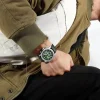 NaviForce NF8077 Business Casual Chronograph Date Display Leather Strap Luminous Watch For Men – Green - Image 2