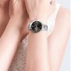 NAVIFORCE NF5060 Women’s Fashion Rose Relief Roman Numeral Stainless Steel Watch – Black/Silver - Image 2