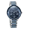 Titan Ceramic Fusion Quartz Multifunction Blue Dial Silver Dual-Toned Stainless Steel Bracelet Watch for Men - Image 2