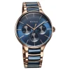 Titan Ceramic Fusion Quartz Multifunction Blue Dial With Two Toned Color Stainless Steel Strap Watch For Men - Image 4