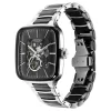 Titan Ceramic Fusion Skeleton Automatic Rich Black Dial Steel & Ceramic Strap Watch For Men - Image 3