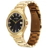 Titan Regalia Dodecagon Quartz Analog with Date Black Dial Golden Stainless Steel Strap Watch For Men - Image 3