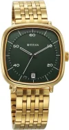 Titan Workwear Green Special Dial Golden Stainless Steel Analog Watch for Men - 1885YM02 - Image 2