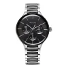 Titan Ceramic Fusion Quartz Multifunction Black Dial Silver Dual-Toned Stainless Steel Bracelet Watch for Men - Image 3
