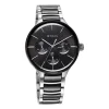 Titan Ceramic Fusion Quartz Multifunction Black Dial Silver Dual-Toned Stainless Steel Bracelet Watch for Men - Image 4