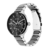 Titan Ceramic Fusion Quartz Multifunction Black Dial Silver Dual-Toned Stainless Steel Bracelet Watch for Men - Image 5