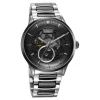 Titan Ceramic Fusion Automatic Black Dial Silver Dual-Toned Stainless Steel Bracelet Watch for Men - Image 2