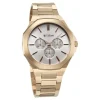 Titan Classic Slim Multifunction  Silver Dial Carnation Gold Stainless Steel Strap Watch For Men - Image 2